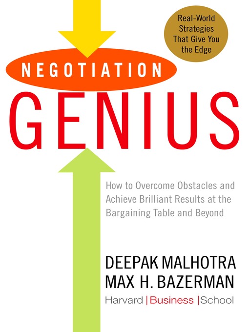 Title details for Negotiation Genius by Deepak Malhotra - Wait list